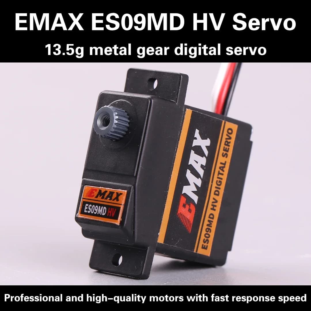 EMAX ES09MD Servo Digitale in Metallo 14.8g Impermeabile con Ingranaggi per Accessori Auto RC, Elicottero, Barca, Aeroplano (1/2/4 pezzi)