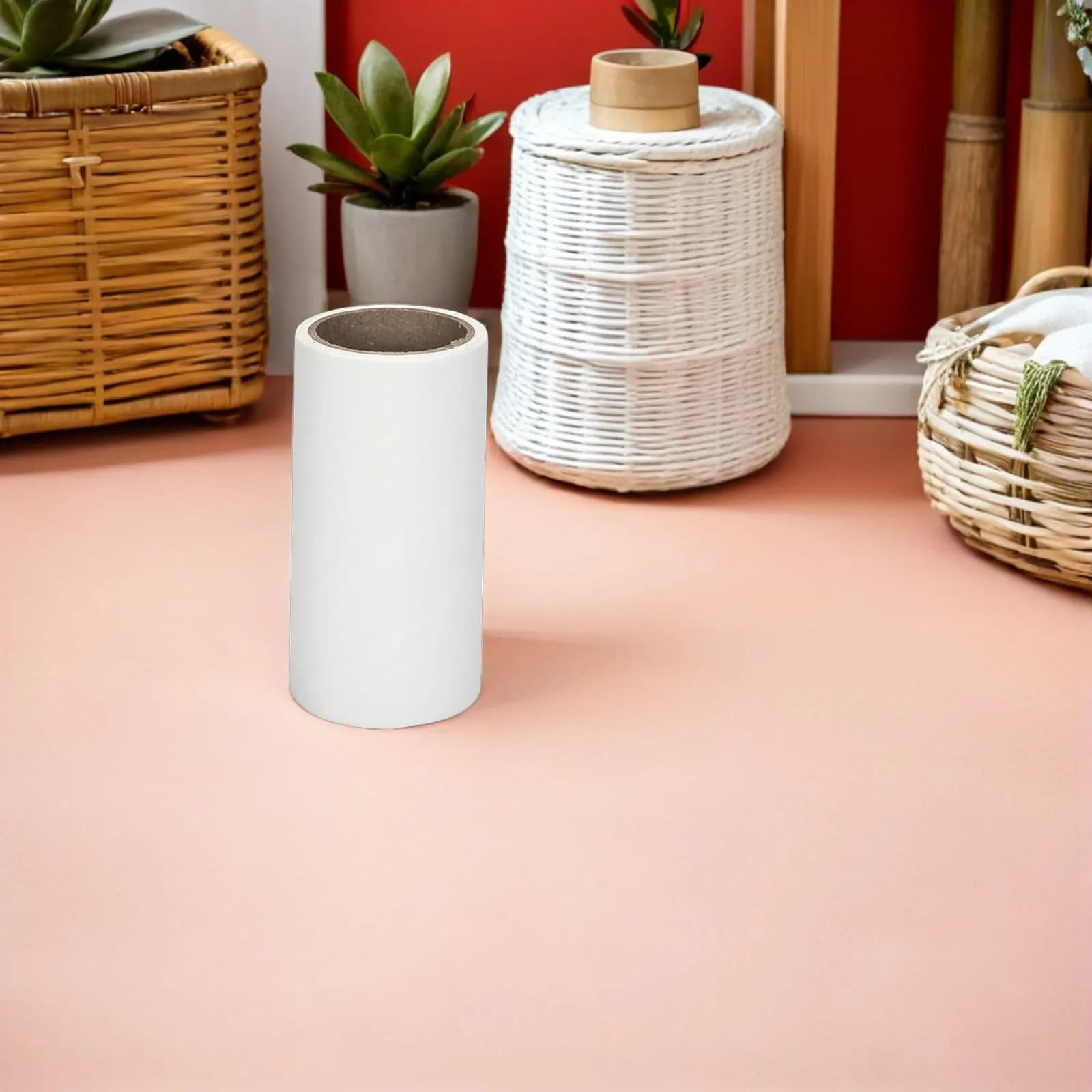 5 Rotoli di Nastro Adesivo per Rullo Levapelucchi, Carta Adesiva Strappabile 10 cm x 30 Fogli per Rotolo, Facile da Strappare, Senza Sprechi, Design Ergonomico
