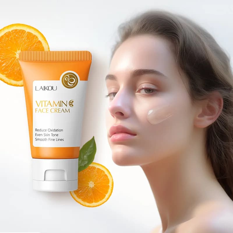 LAIKOU Vitamin C Face Cream Hydrating Nutrient Japan Sakura Creme Uniform Skin Tone Product for Beauty Face Skin Care