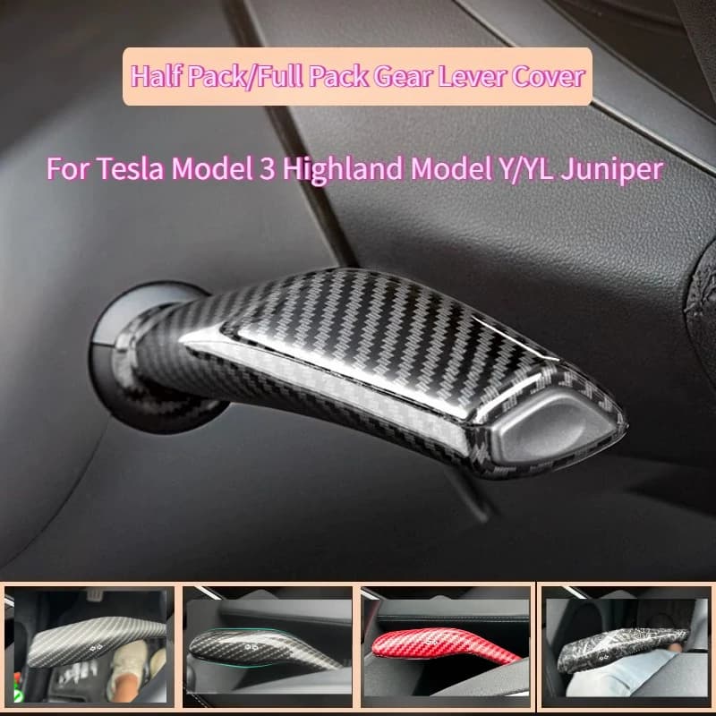 For Tesla Model 3 +/Y/YL Juniper Gear Cover Steering Lever Protective Handle Shifter Bags Poultry Cover Car Accessories