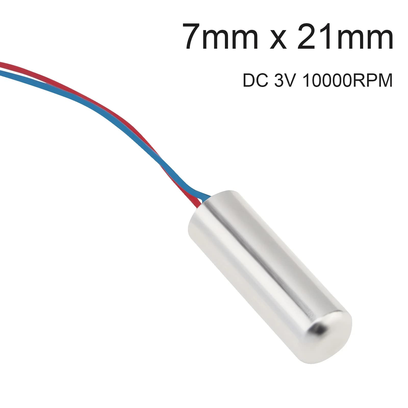 0612 7mm x 21mm DC Coreless Motor 3V 10000RPM Mini Waterproof Vibration Motor For Electric Toothbrush Equipment Toys