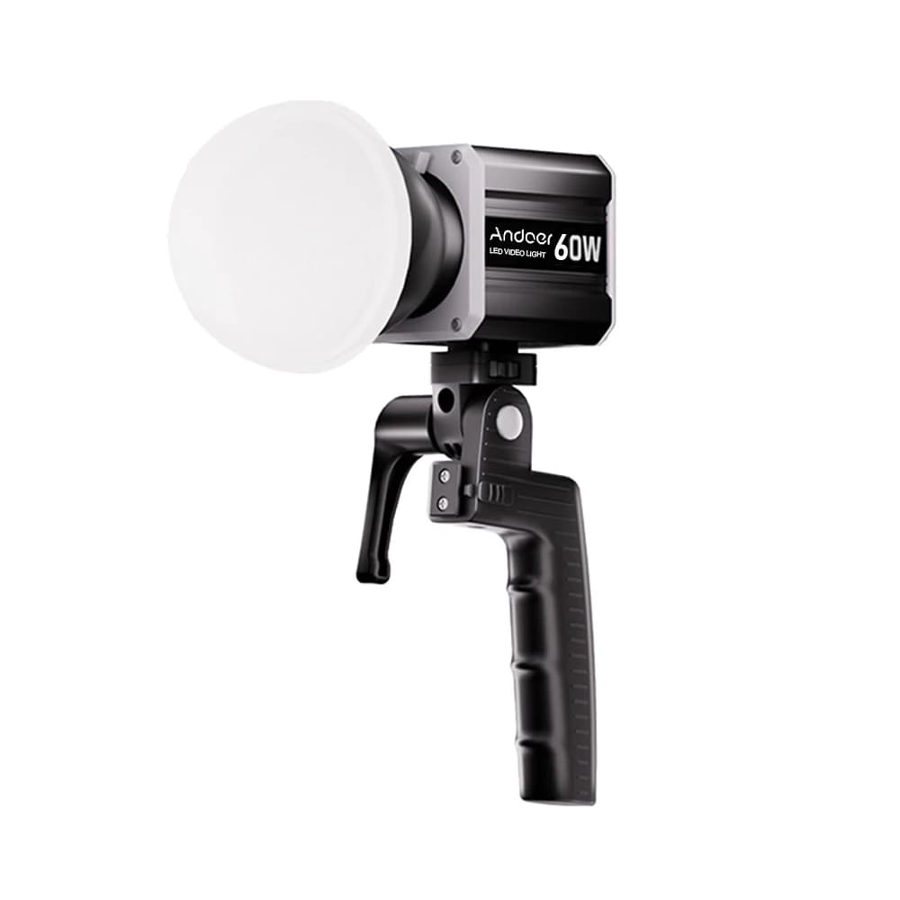 Andoer Tri-Color LED 60W COB Fotografia Luce Video Luce 2800K-6800K per lo streaming live Home Studio Fotografia commerciale