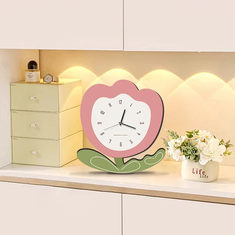 Pendolo Desktop Soggiorno Creativo Silenzioso Camera da letto Comodino Ornamenti Orologi, Regali di compleanno