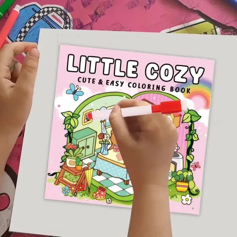 Libro da colorare per bambini Quaderno da colorare facile e accogliente Attività di apprendimento educativo prescolare portatile per la scuola materna