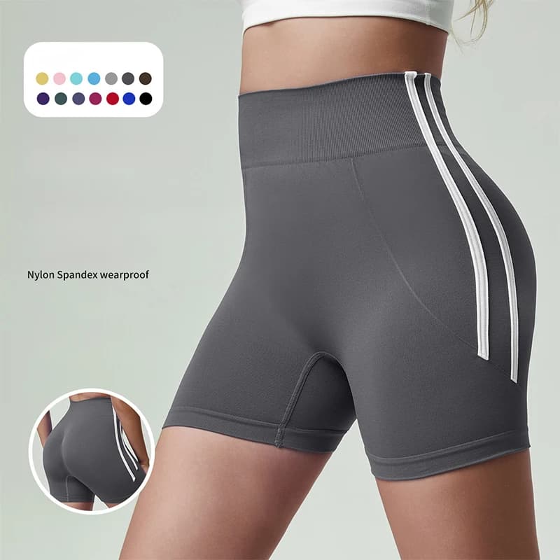 Sports Shorts in Fashion Rows, High Life, Control Bread, for Yoga, Cycling and Open Race