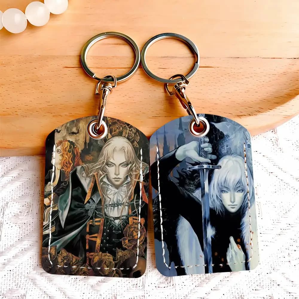 Gioco Castlevania Symphony of the Night Porta carte Portachiavi Portachiavi Porta serratura Accesso Custodia protettiva per regalo di sicurezza
