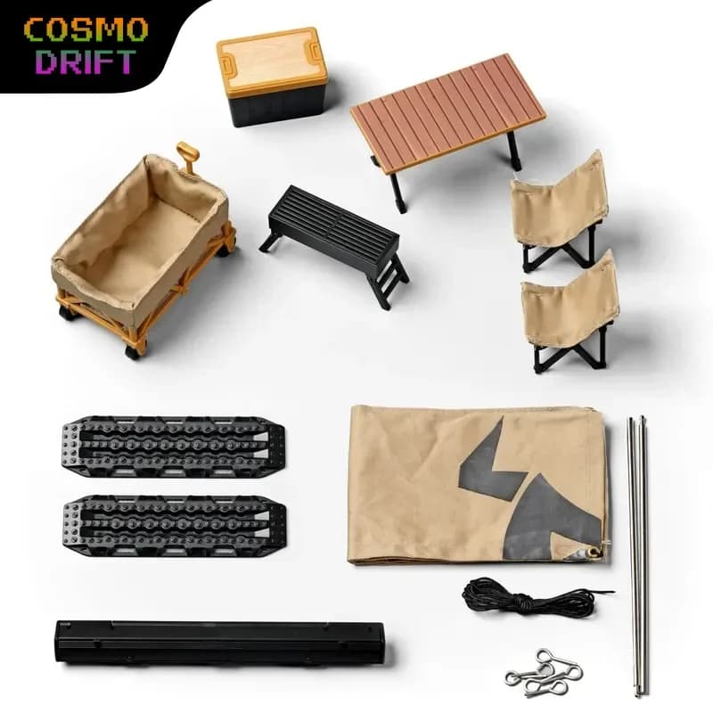 Mn Model Mn-85k 1:12 Scale Simulation Camping Outdoor Gear Model Set Assemble Kit For Rc Crawler Scene Collectors Desktop Decor