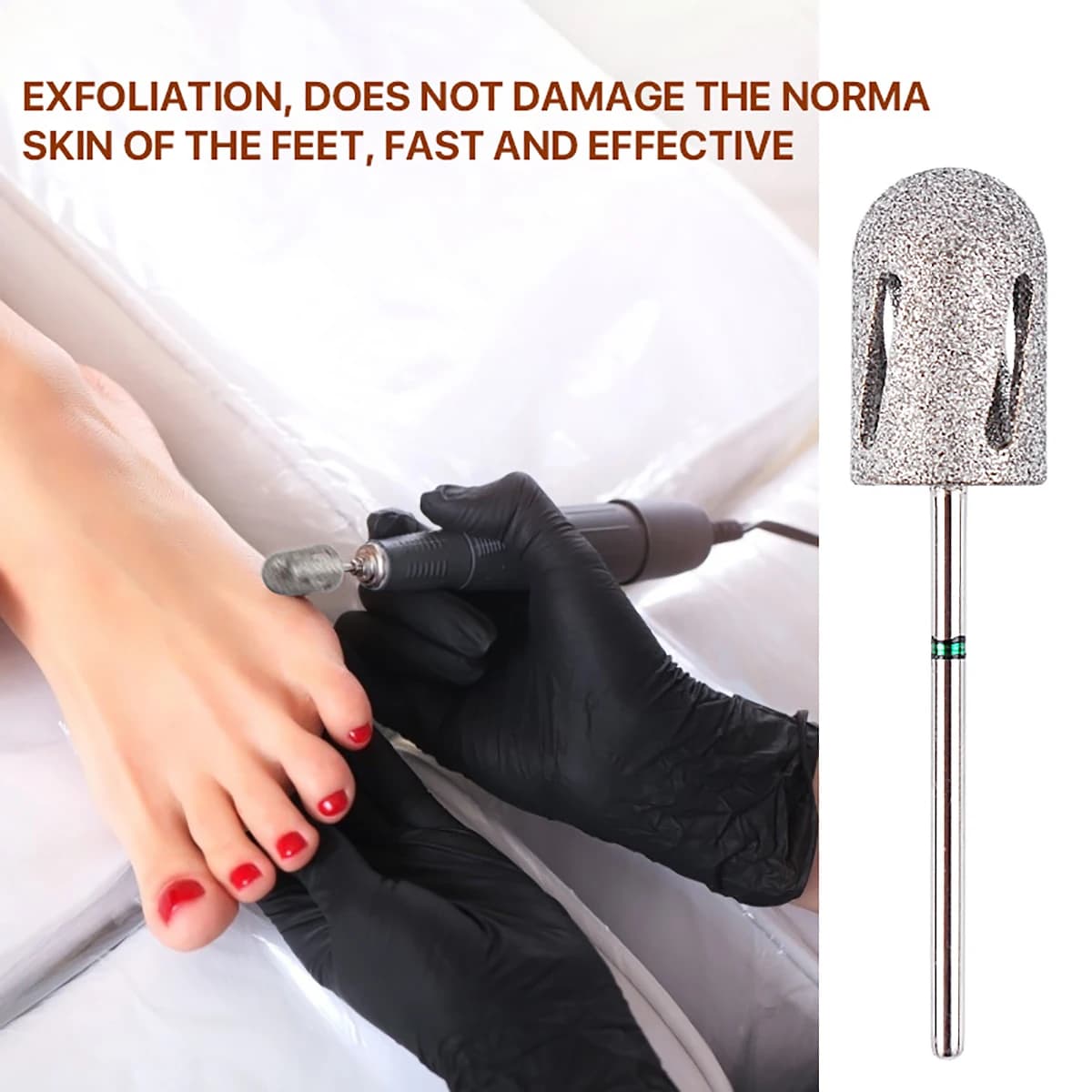 Nail Drill Toe For Pedicure Toe for Foot in Diamond Carbide Calli Levigation Polishing Head for Removal of Calli Skin Calli Calli