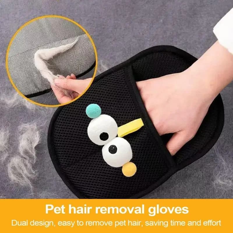 Guanto riutilizzabile per la depilazione degli animali domestici Guanto da deshedding per cani e gatti Guanto da bagno per toelettatura Strumento per la pulizia degli interni Lavabile