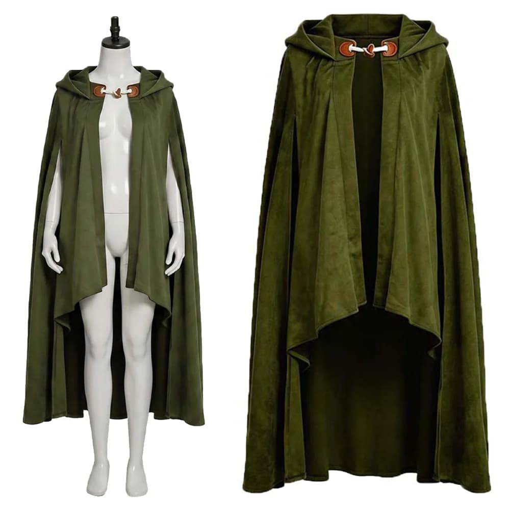 Costume da Cosplay del Signore degli Anelli, Mantello con Cappuccio Medievale, Veste Vintage per Adulti, Travestimento per Halloween