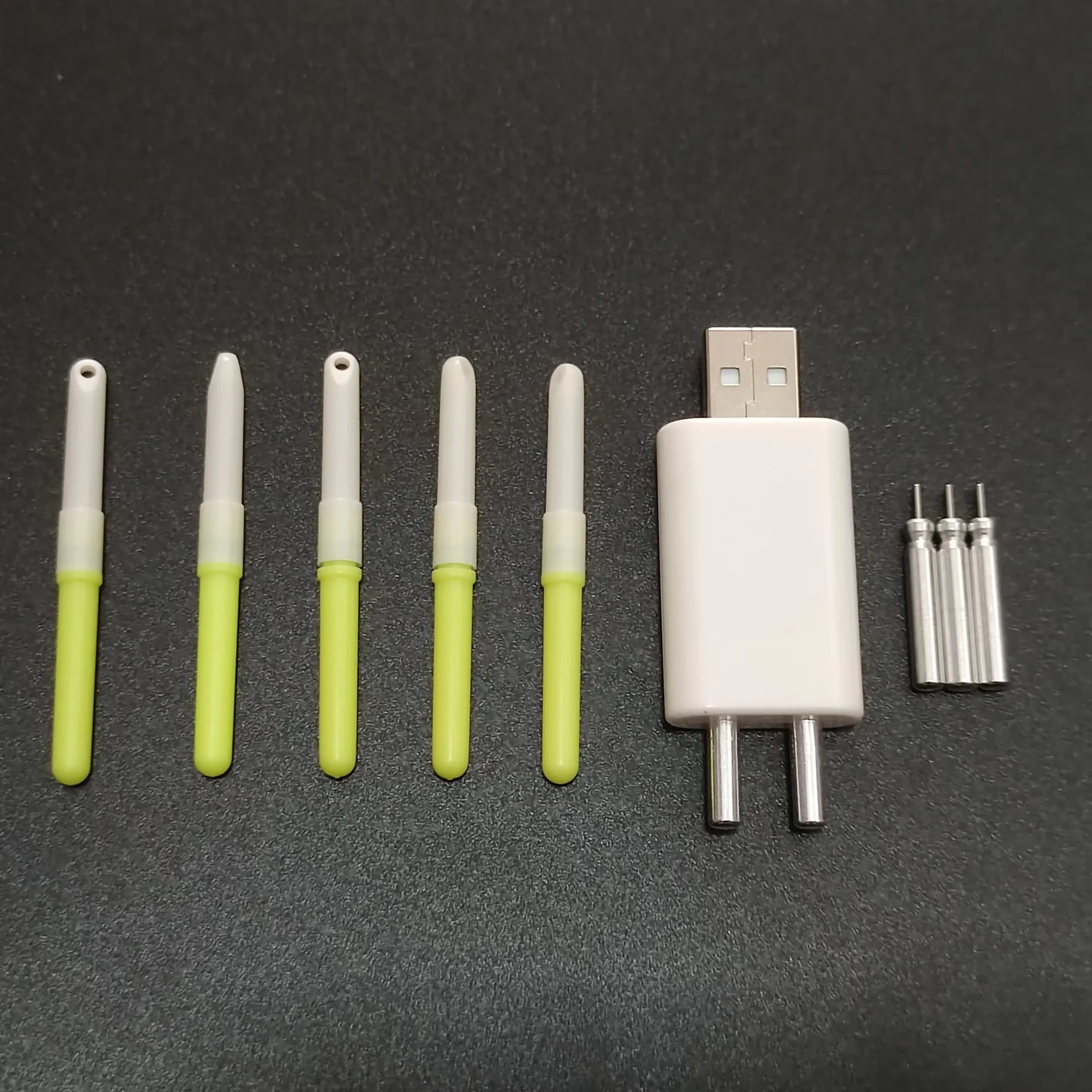 5pcs/lot Electric Light Stick With 5 rechargeable cr322 Battery Fishing Float Accessory Led Lightstick Night Fishing J526