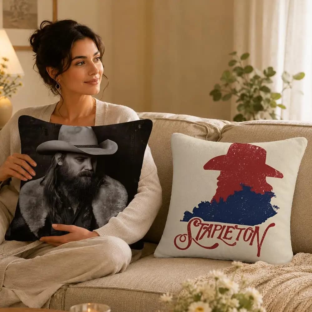Singer C-Christopher.Alvin.Stapleton Cushion Cover Soft Plush Pillow Cover Washable Square Cushion Case for Sofa Bed Chair Home