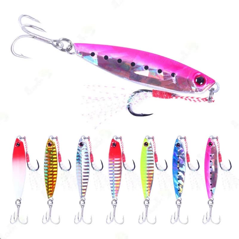 Esca Artificiale per Pesca in Mare, Slow Jigging, Piastra in Ferro, Azione a Tutte le Profondità, Lancio Lungo, Esca Bionica per Bass e Luccio in Acqua Dolce e Salata