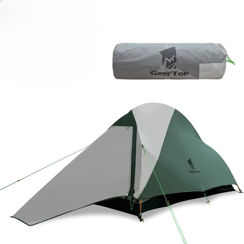 Outdoor Camping Tent, Light Hiking Tent for One Person, Aluminum Pole, Waterproof, Trekking Tent for Travelers Only