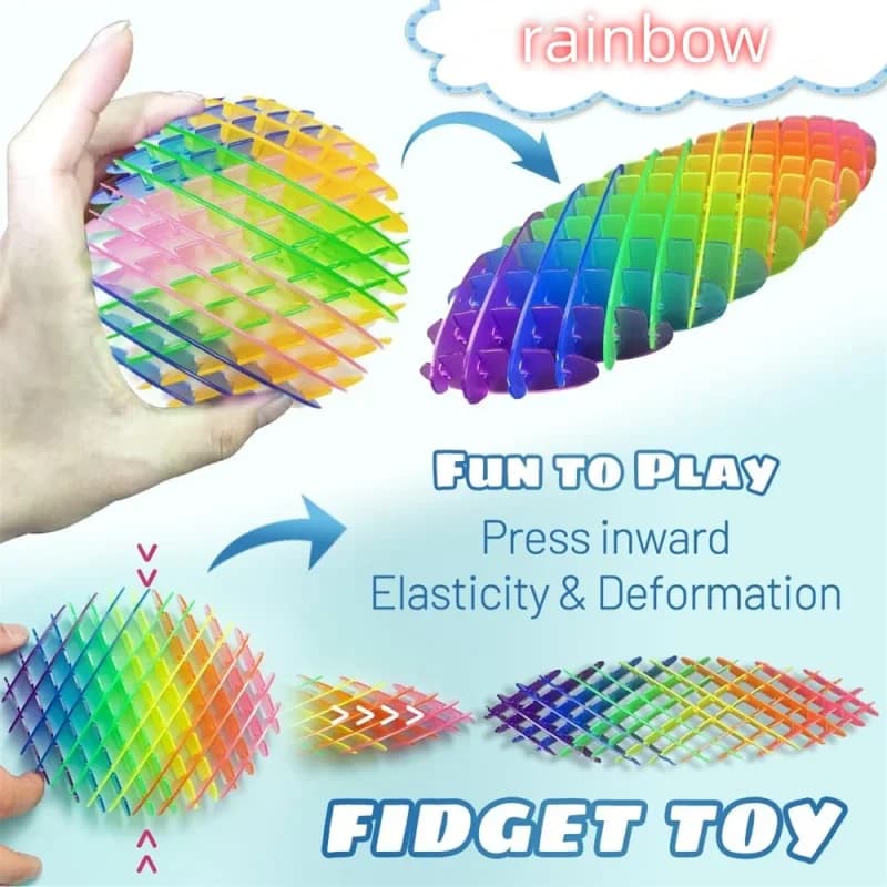 Fidget Worm Toy Giocattolo flessibile 3D sensoriale Slug Figgy per bambini Adulti Sollievo dall'ansia, Focus - Per giocare, scuola, regali di lavoro