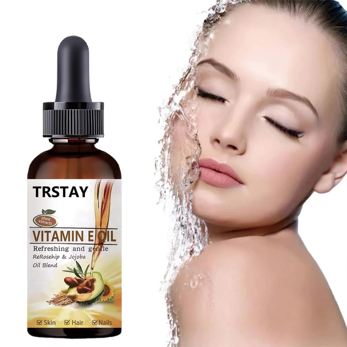 New 100% pure natural oil vitamin E face body massage avocado essential oils cold pressed serum moisturizing
