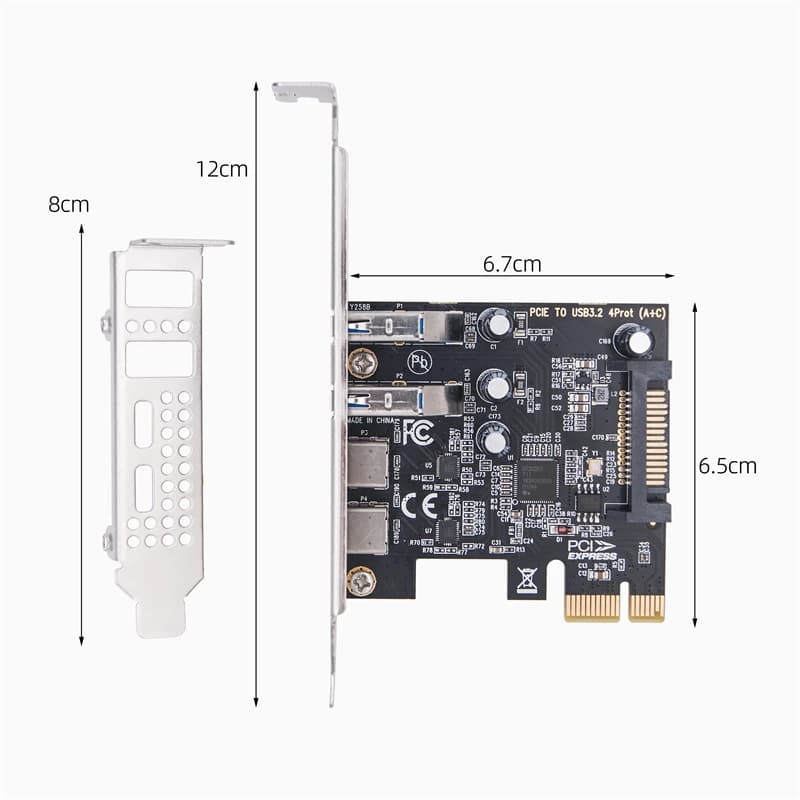 USB Type C expansion adapter 3.2 Gen1 Hub PCIE 5 Gbps 2 * USB port A + 2 * Type-C/USB3.2 PCI-E port