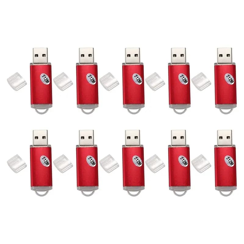 N36R-10X USB 2.0 Flash Memory Stick Pen Drive Storage Thumb Color:Red Capacity:512MB