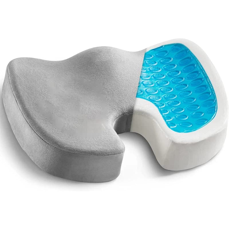 Cuscino in gel Cuscino in gel antiscivolo e memory foam Cuscino in coccyx Cuscino per sedia da ufficio Cuscino per auto Artefatto sedentario