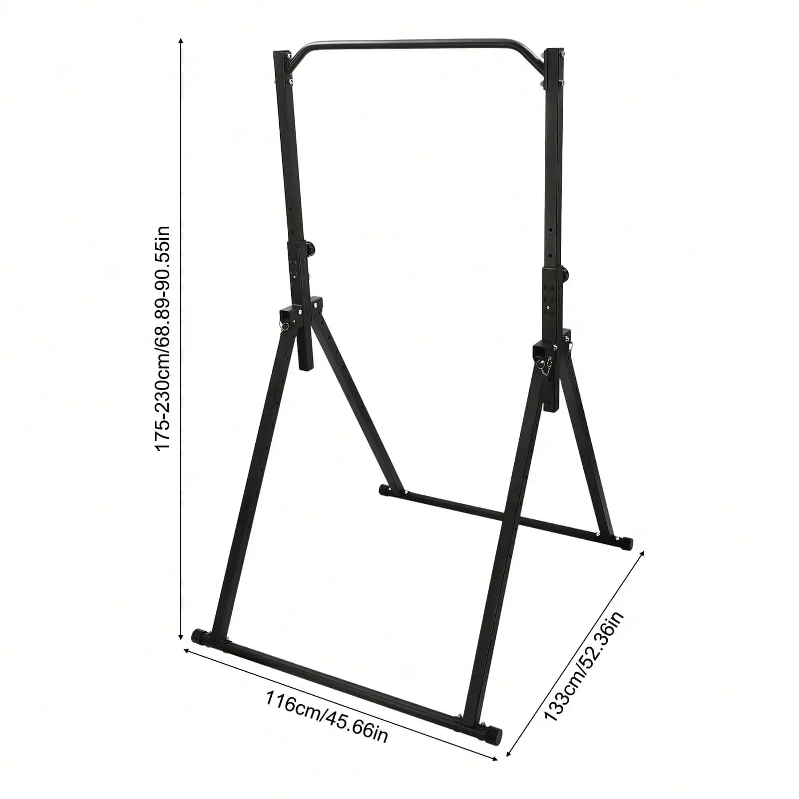 Power Tower Dip Station, load of 441 pounds Triangular Pull Up Dip Station Bar Training Equipment for Adjustable Height Strength Training
