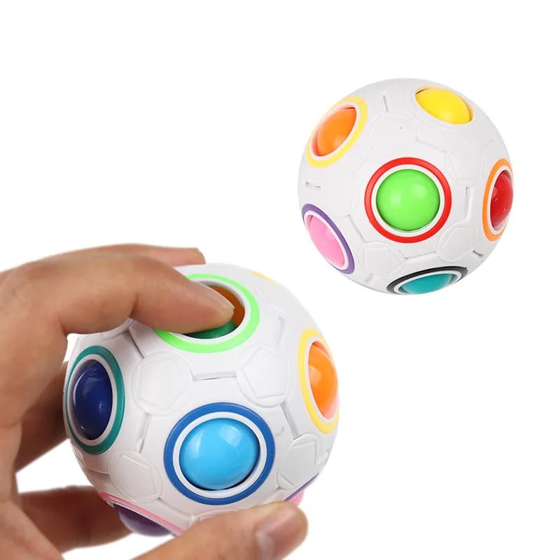 Magic Rainbow Puzzle Ball Cube Speed Ball Funny Antistress Fidget Ball Toy Christmas shoes for kids and adults
