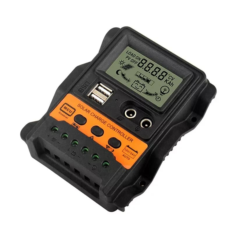 1Pc Pannello Solare 30A Regolatore di Carica Della Batteria 12V/24V Display LCD Regolatore Doppio USB PWM Attrezzature Elettriche Solari Strumenti