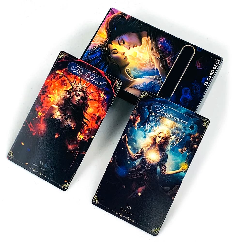 New Tarot Cards A 78 Cards English Visions Divination Board Game For Family Party ,Perfect For Meditation & Gift Giving