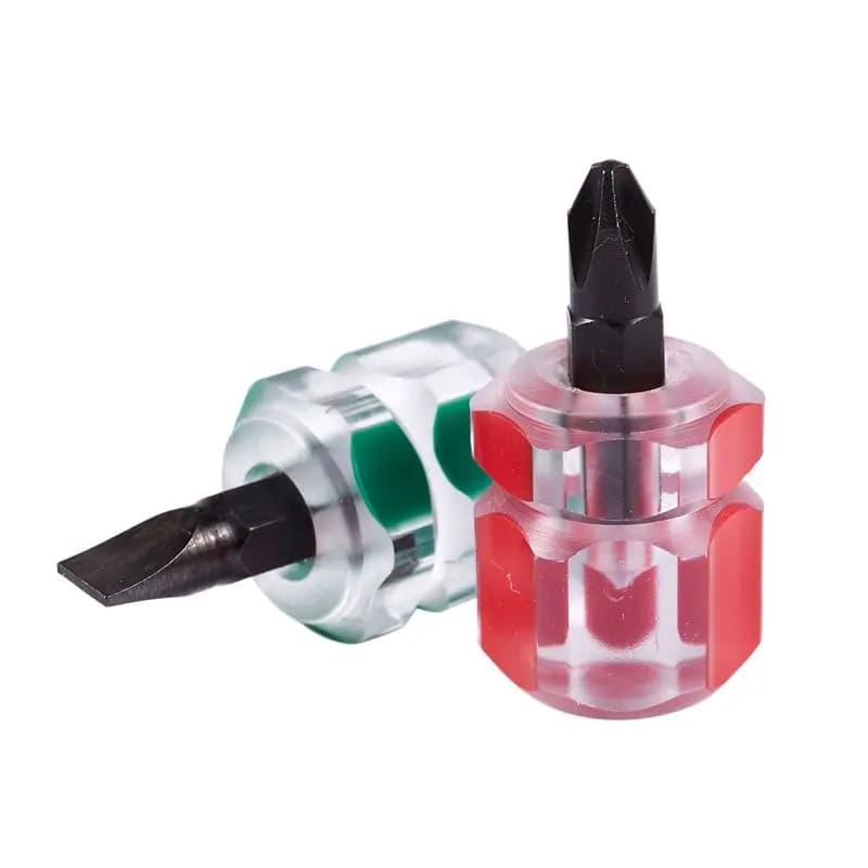 Set of 10 Mini Screwdrivers Plates and Phillips A84X, Repair Kit with Small and Short Tools, Green+Red