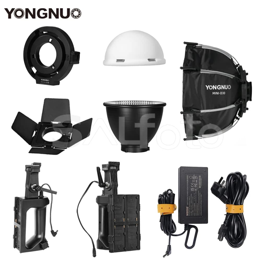 Yongnuo Accessorio Diffusore in Silicone Mini Riflettore Softbox NP-F Maniglia Adattatore di Alimentazione per YN150 YN150S YN150Li Luce Video Led