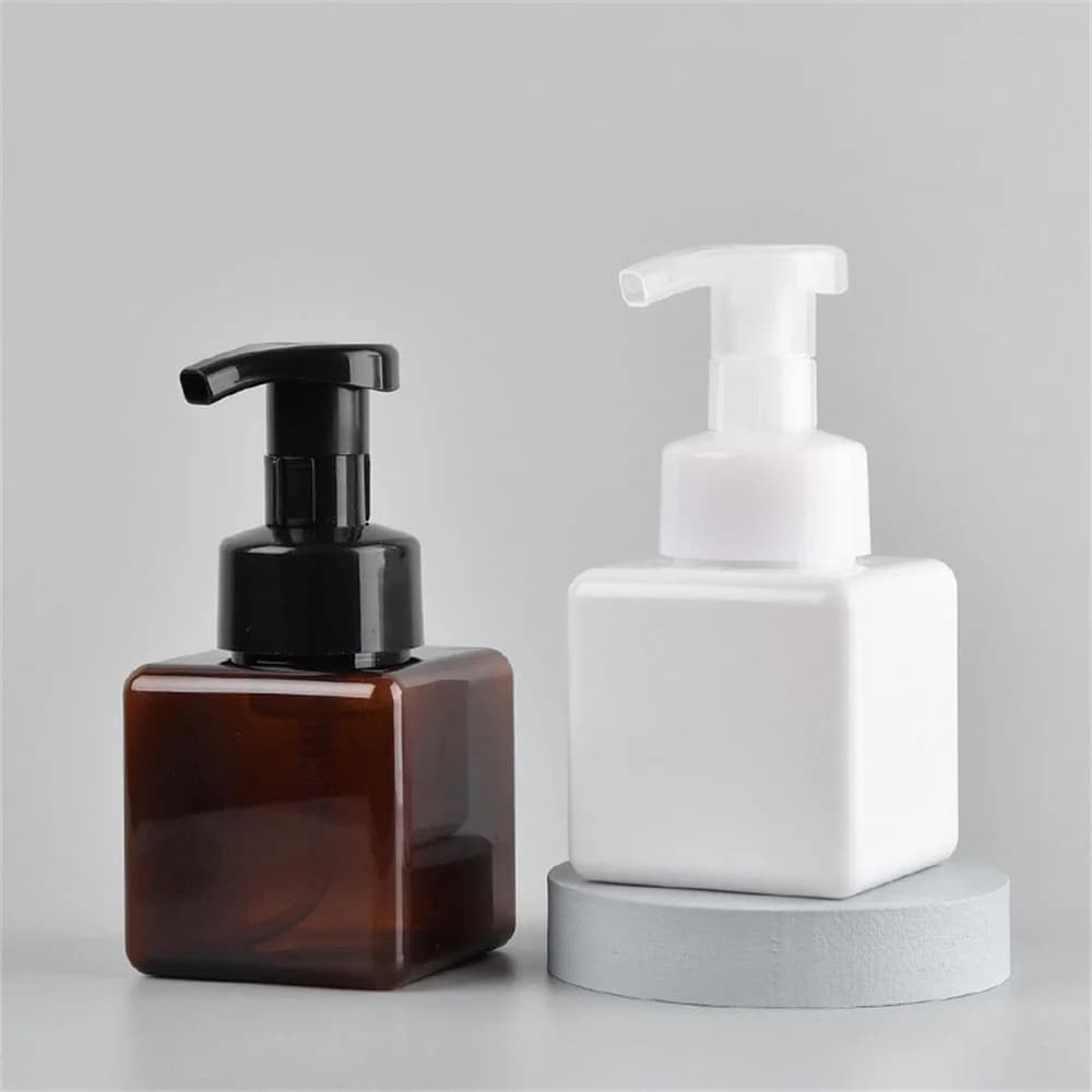 Dispenser di Sapone Schiumogeno da 250ml, Bottiglia Ricaricabile con Pompa per Shampoo Liquido, Bagnoschiuma, Lozione, Balsamo