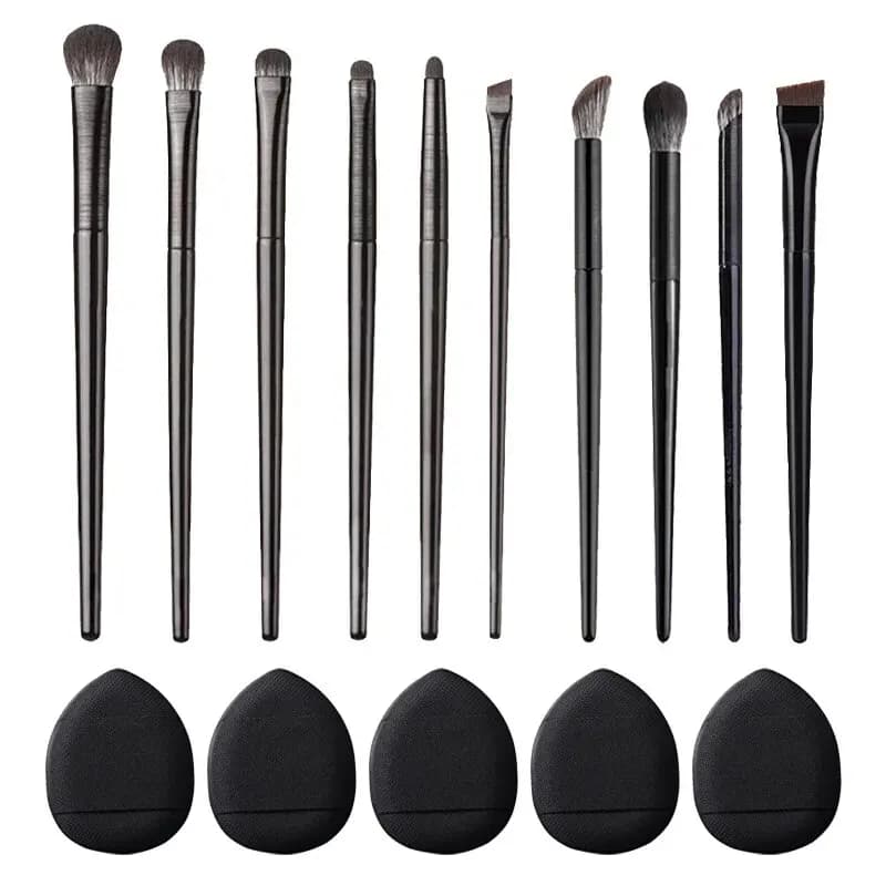 WholsealeSoft Setole Pennelli per ombretto Set da 10 pezzi Trucco per occhi Sbavature Sottopelo Eyeliner Lama Dettaglio occhi Piccoli pennelli per trucco