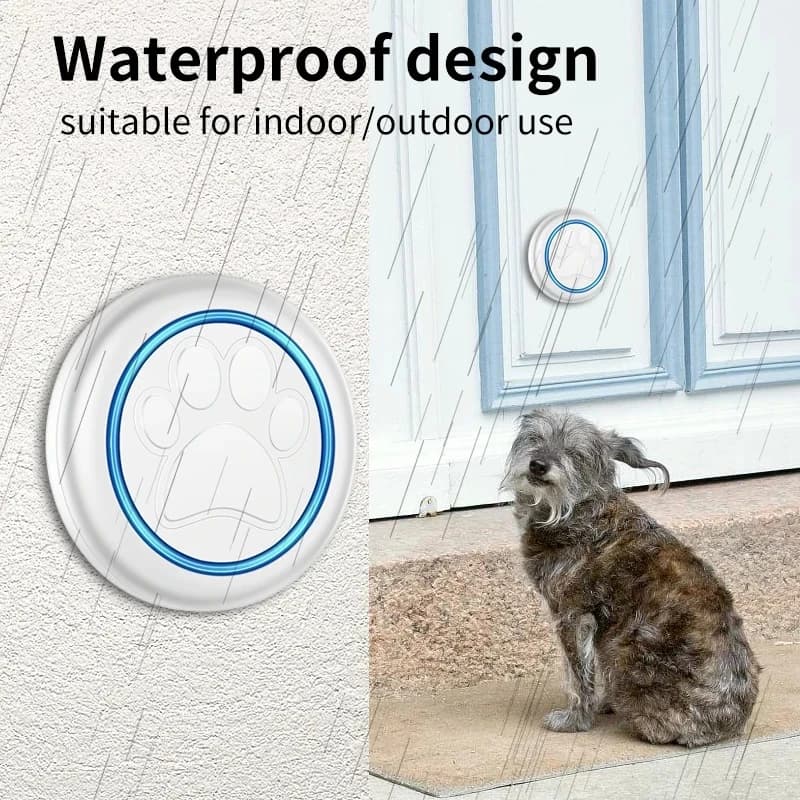 Campanello Intelligente per Addestramento Animali Domestici, Portata 300M, 60 Melodie, Volume Elevato, Pulsante Touch per Gatti e Cani, Dispositivo Smart Home USA/UE