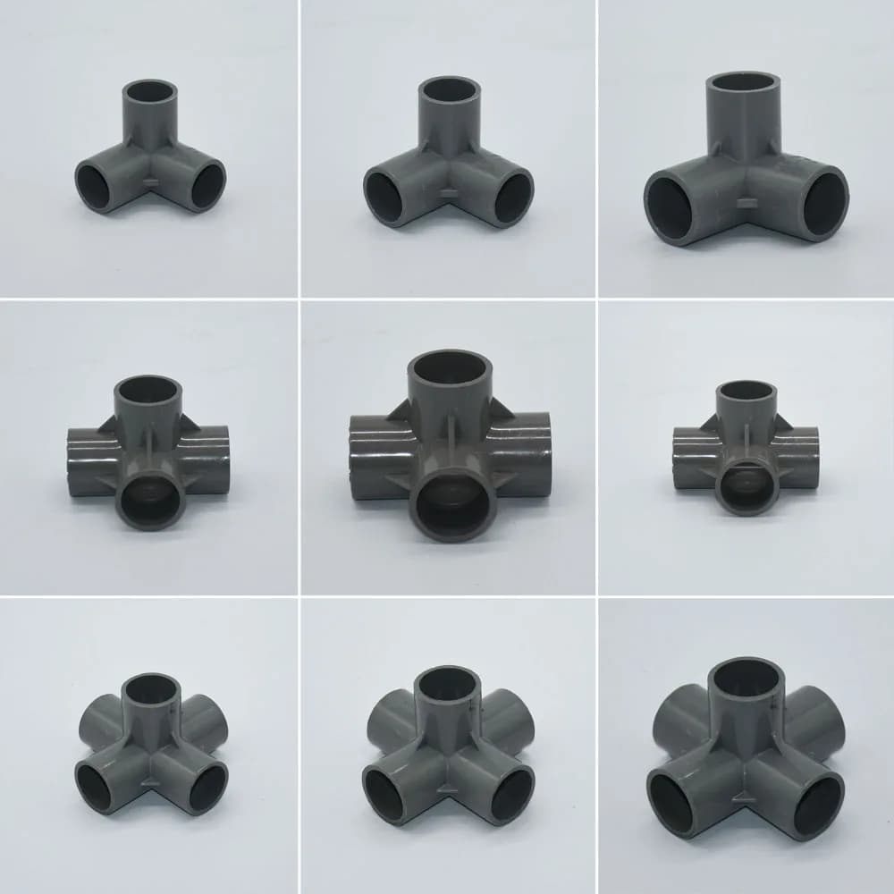 20/25/32mm PVC Coupler Internal Diameter DN15 DN20 DN25 3/4/5 Ways PVC Connector Plastic Water Pipe Fittings