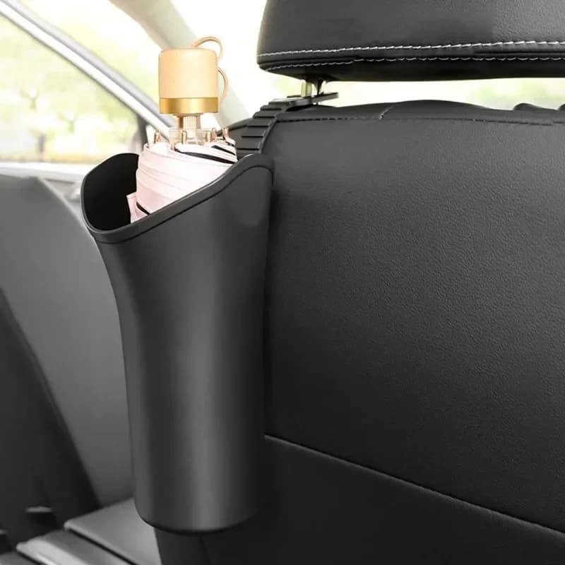 1X Car Storage Box for Umbrella Organizer Hook Clip Multifunctional Waterproof Bucket Auto Hanging Bottles Holder Backseat