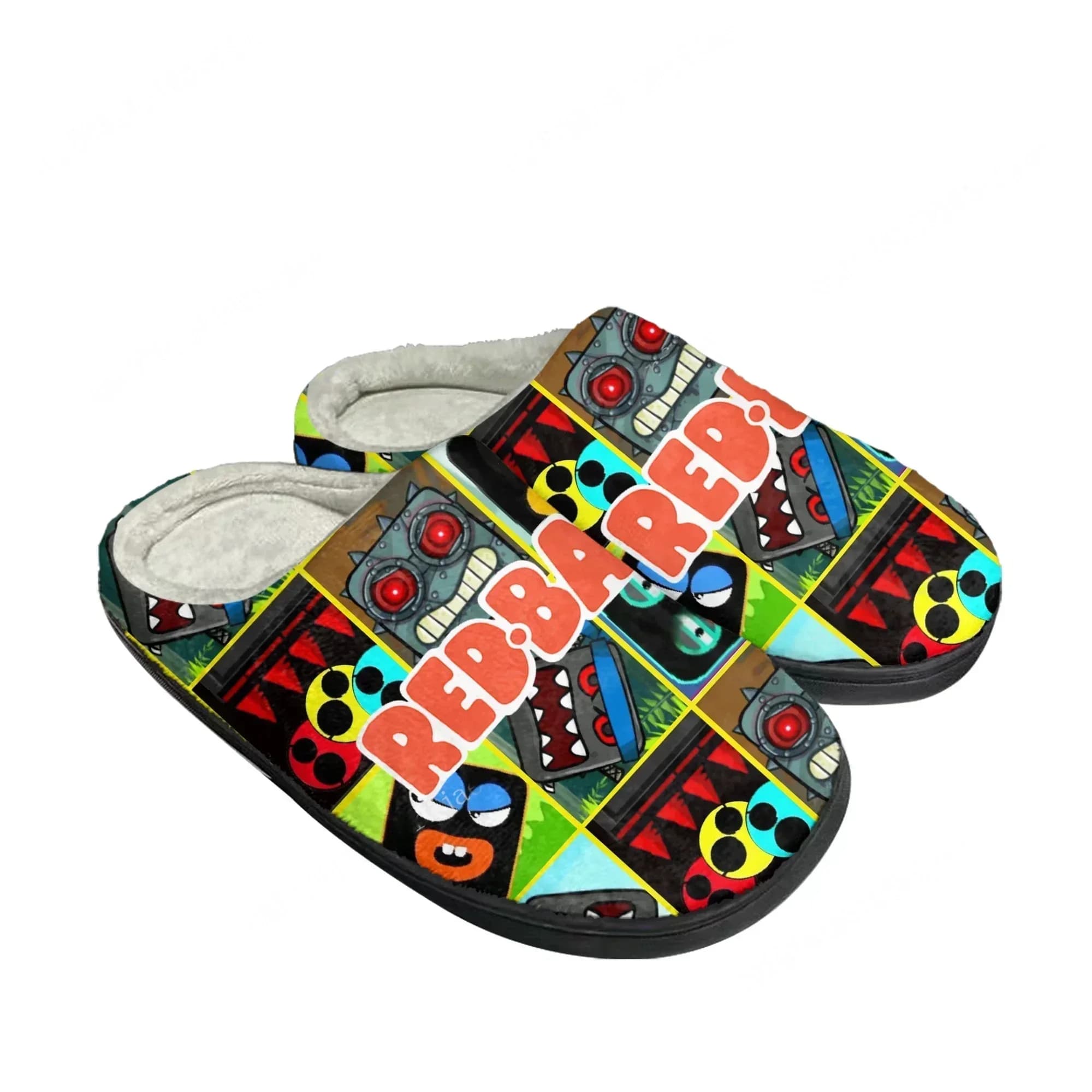 Pantofole in cotone Red Ball Home, modello cartone animato, da uomo, donna e adolescente, alla moda, in peluche, per camera da letto, casual, calde, su misura