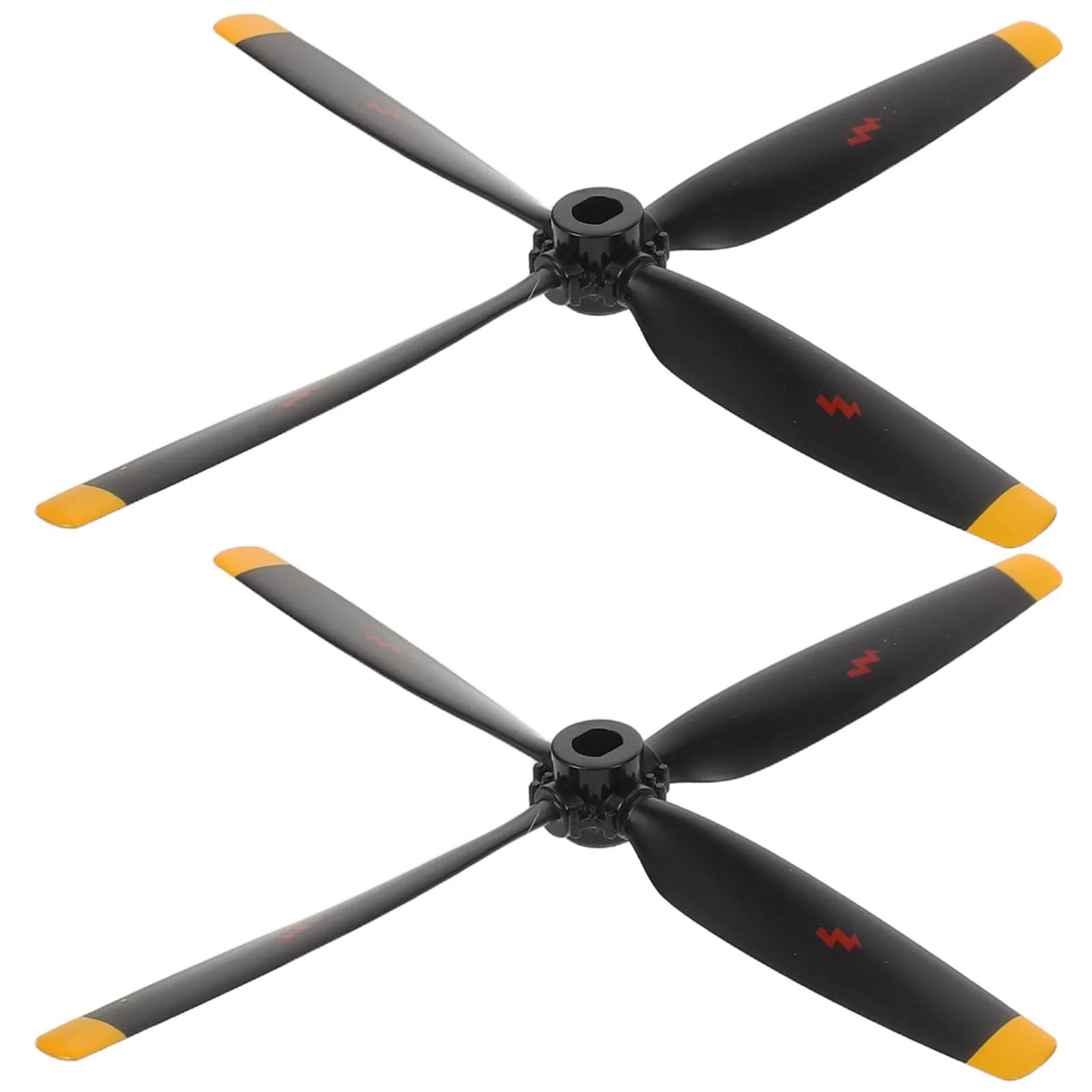 Eliche per aeromobili RC a 4 pale, 2 pezzi, in plastica leggera, di ricambio per mini aerei telecomandati, elicotteri, droni