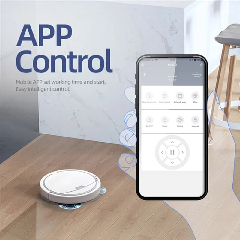 ASWUT-Mocio elettrico umido e secco Robot Aspirapolvere Macchina per la pulizia Robot di controllo automatico dell'app Aspirapolvere Mop Spazzatrice per pavimenti