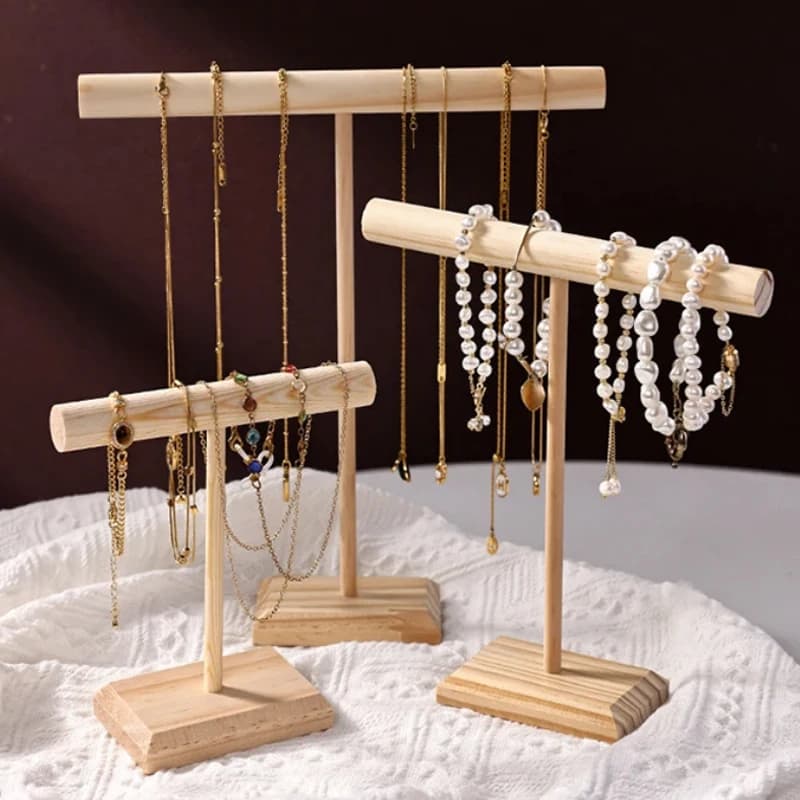 Jewelry Storage Display Rack Solid Wood Bracelet Necklace Watch Multifunctional Storage Display Rack Store Counter Display