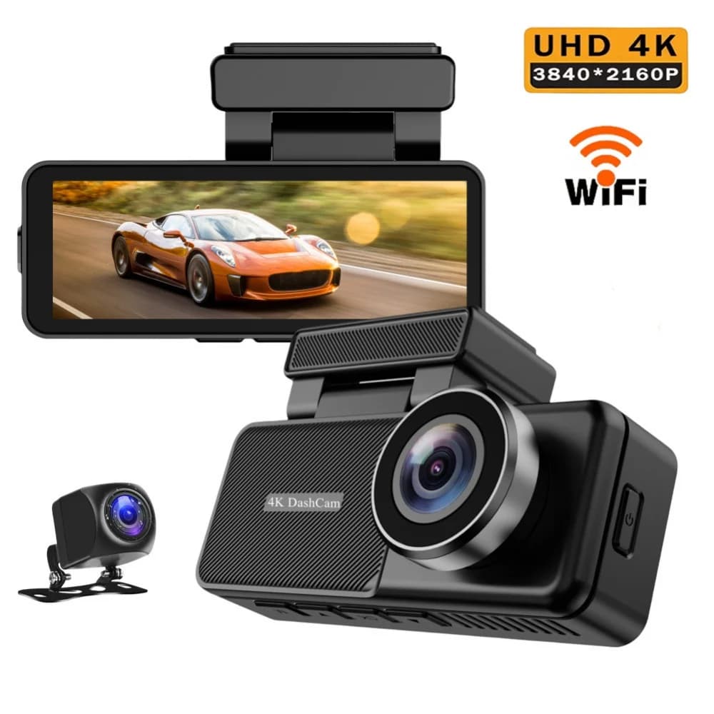 Dash Cam for Car 2025 4K2160P 3.2 Inch WIFI Night Vision Double Hidden Camera Front and Back for Parking