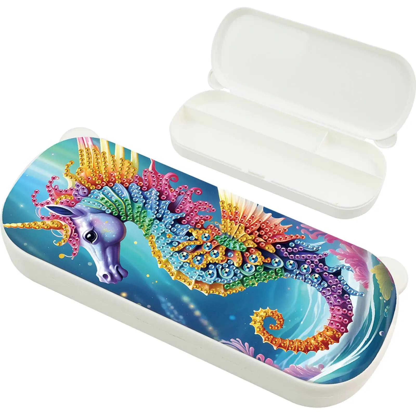 Fa-da-Te pencil case with Diamond Painting, Pen Kit, Brushes and Accessories, Travel Case