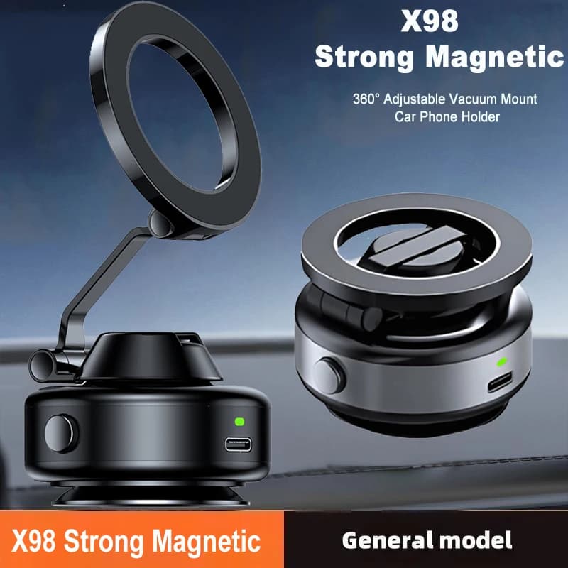 Supporto Magnetico X98 per Auto, Universale da Scrivania con Ventosa, Pieghevole, per iPhone 17 16 Samsung