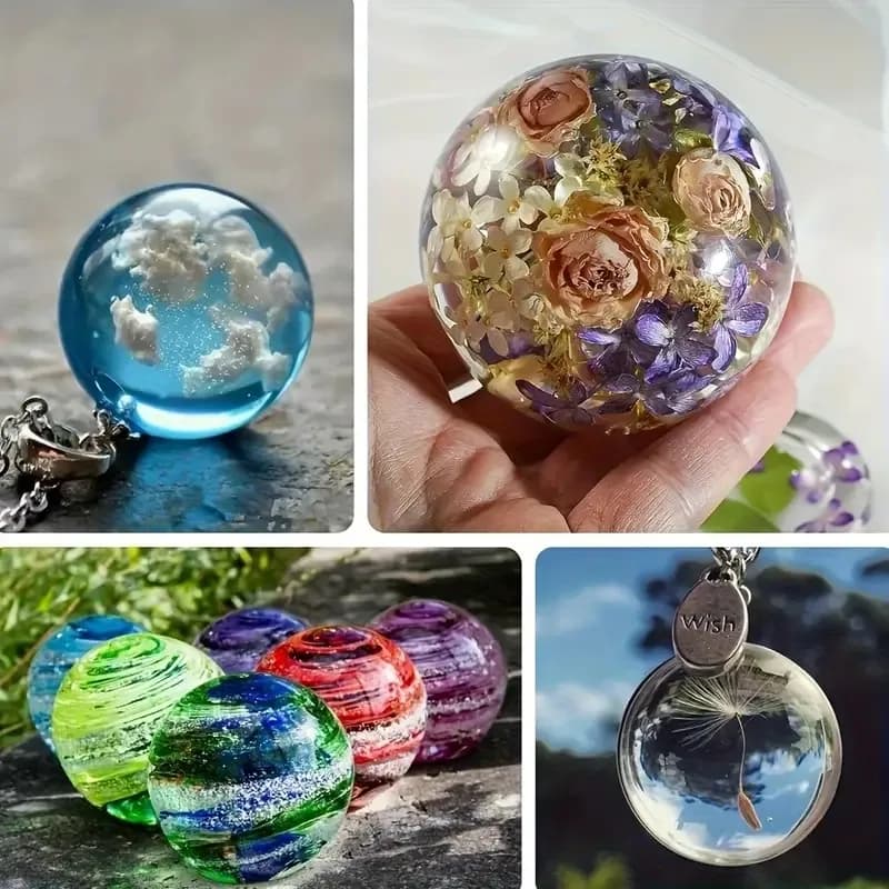 1PC 80cm Silicone Crystal Ball Mold Reusable Sphere DIY Craft Resin Decoration Transparent Globe Molds Flexible Durable Epoxy