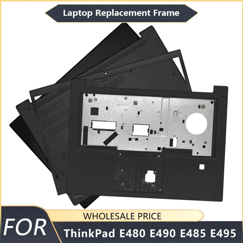 NUOVO Per Lenovo ThinkPad E480 E490 E485 E495 LCD Del Computer Portatile Della Copertura Posteriore/Lunetta Anteriore/Cerniere/Palmrest/Bottom Case