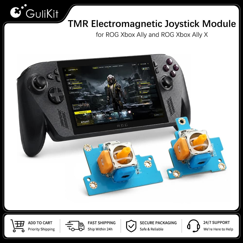 GuliKit TMR Modulo Joystick Elettromagnetico per ROG Xbox Ally X Riparazione Joystick Anti-Drift di Ricambio per Console ROG Xbox Ally