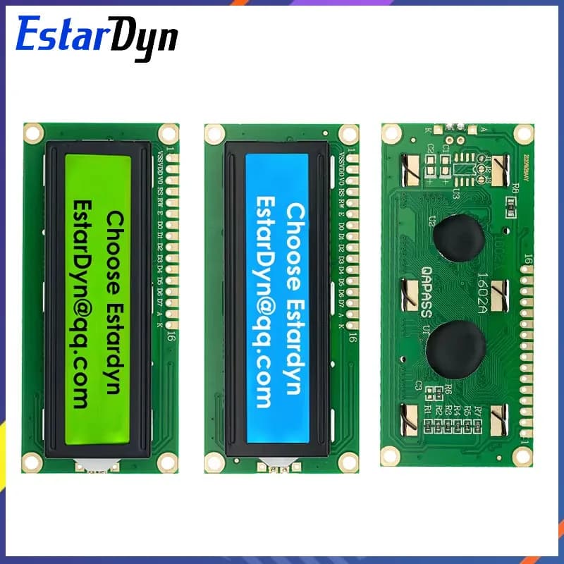 LCD1602 1602 Modulo LCD Blu/Giallo Verde Schermo 16x2 Caratteri Display LCD PCF8574T PCF8574 IIC I2C Interfaccia 5V per arduino