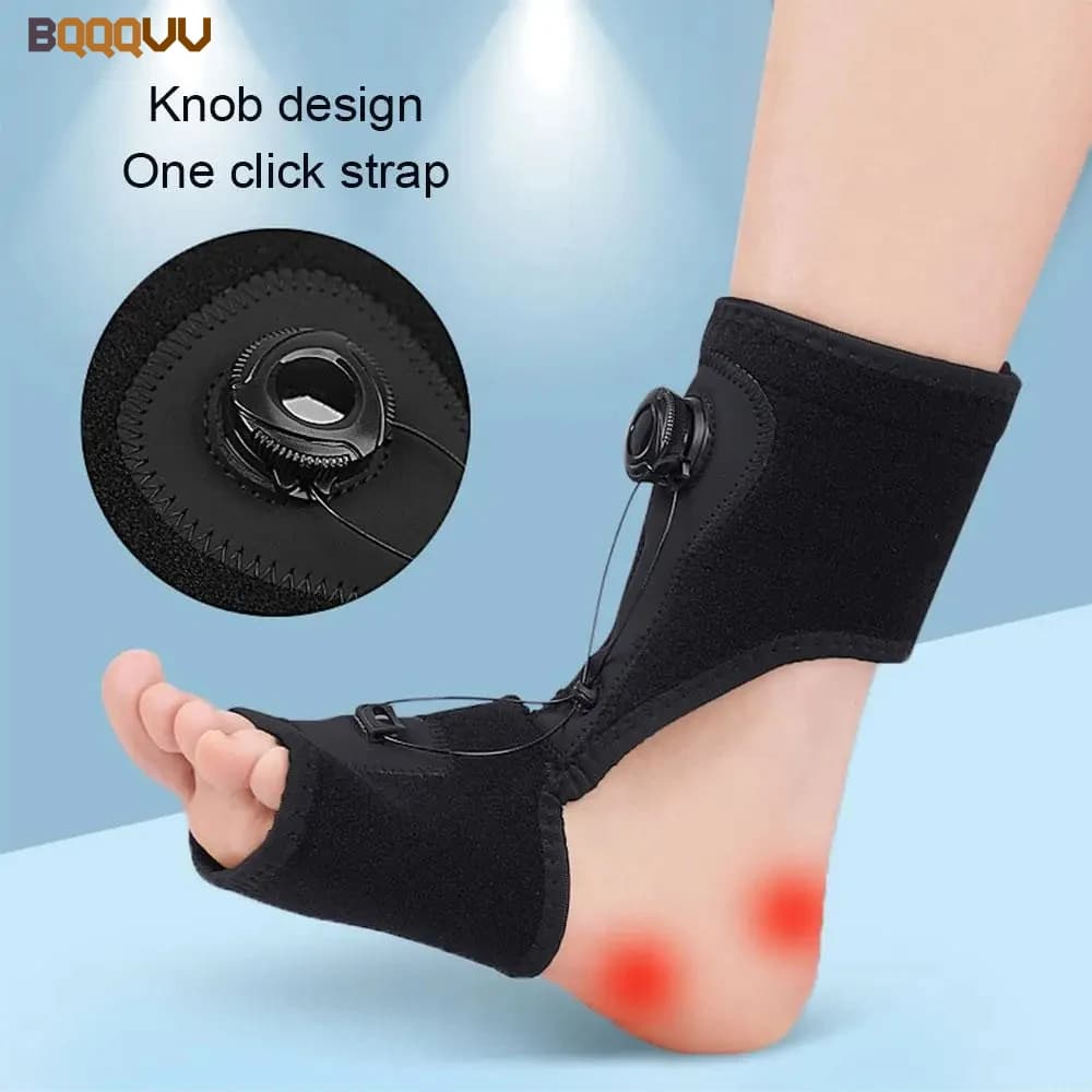1Pc Confortevole Manopola di Regolazione Ortesi Fascia plantare Poggiapiedi Fissaggio Cavigliera Supporto per Tendinite