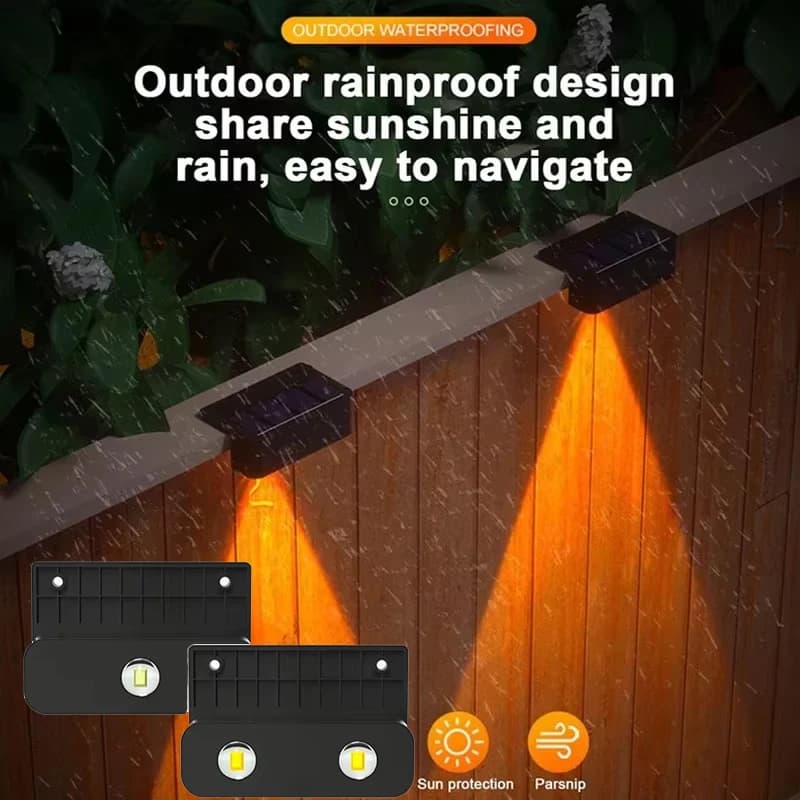 1-8 pezzi luci solari a LED per esterni IP65 impermeabile portico luce scala lampada decorativa da parete per casa cortile recinzione piscina giardino arredamento