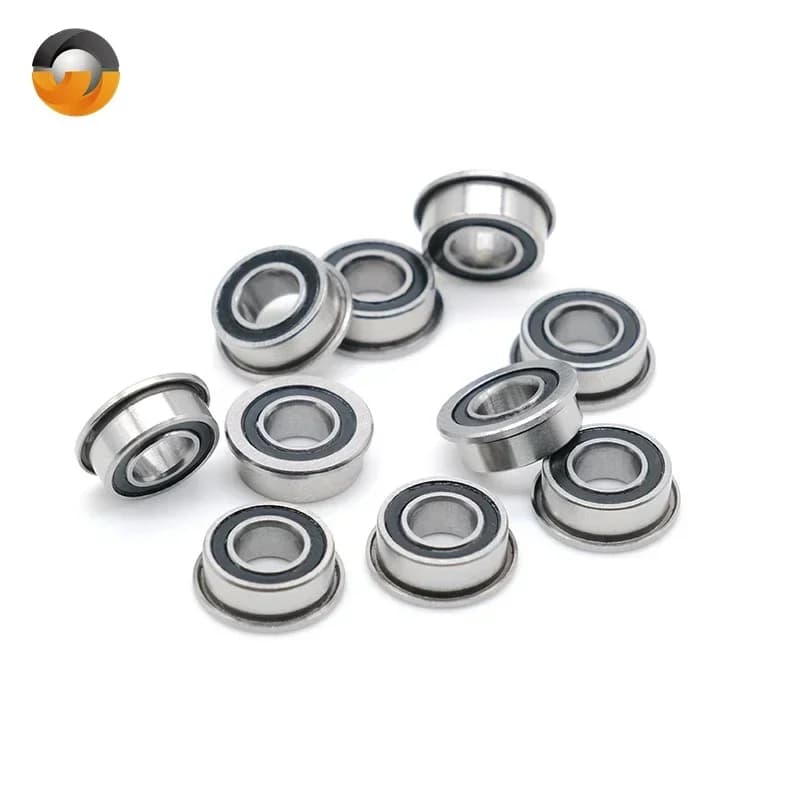 10Pcs MF95RS Flange Bearing 5x9x3mm ABEC-7 Rubber Sealed Miniature Flanged Ball Bearing MF95 -2RS for 3D Printer