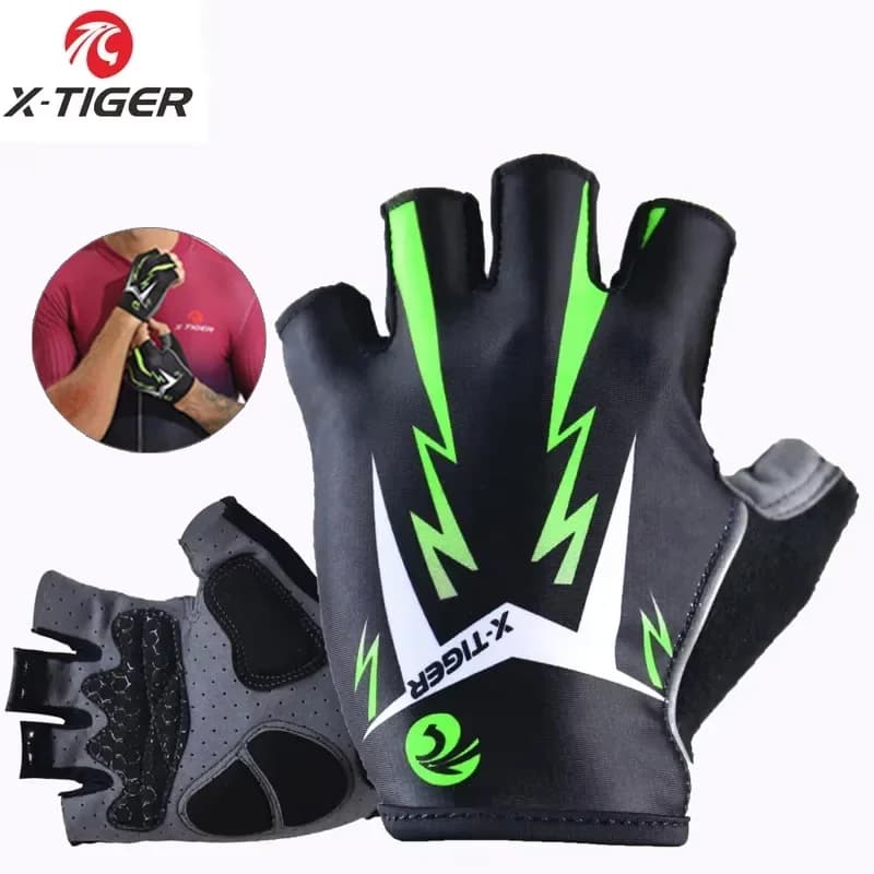 Guanti da ciclismo X-TIGER Guanti mezze dita per bici da MTB Guanti da moto per arrampicata su roccia da corsa all'aperto