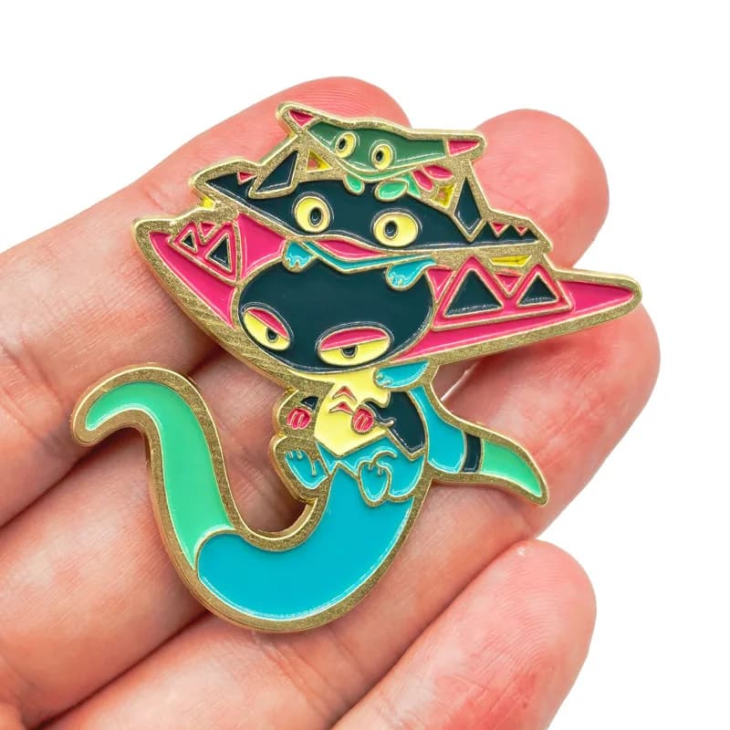 Ghost Dragon Symbiotic Creature Enamel Pin Dark Fantasy Beast Metal Lapel Brooch Backpack Decor Badge